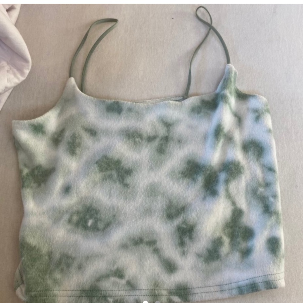 cropped tie dye cami tank top